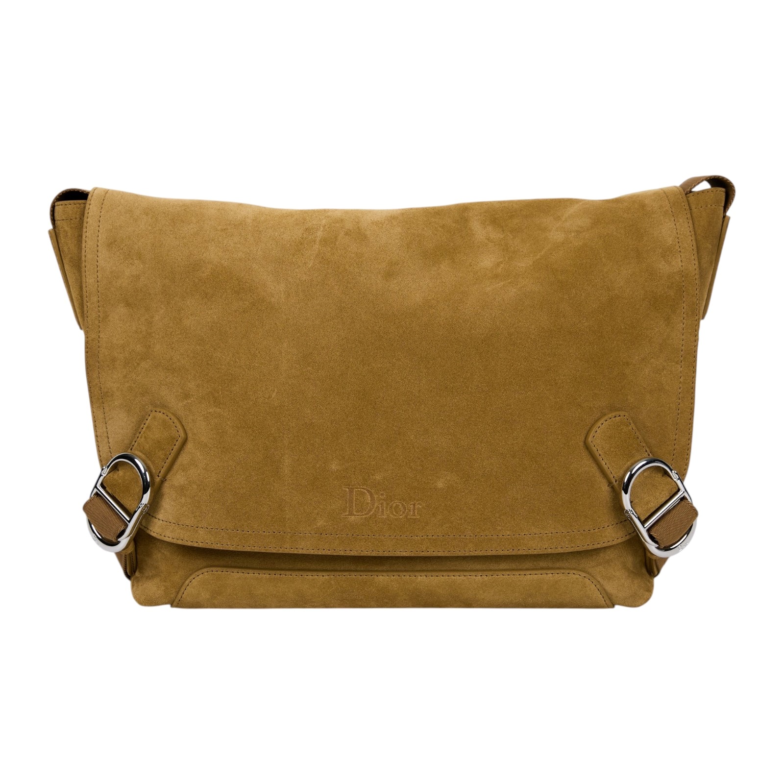 迪奧 CHRISTIAN DIOR Dior Jett 郵差包 斜背包 肩背包 1DBME214BCN 棕色麂面Jett 中型翻蓋郵差包 保證卡