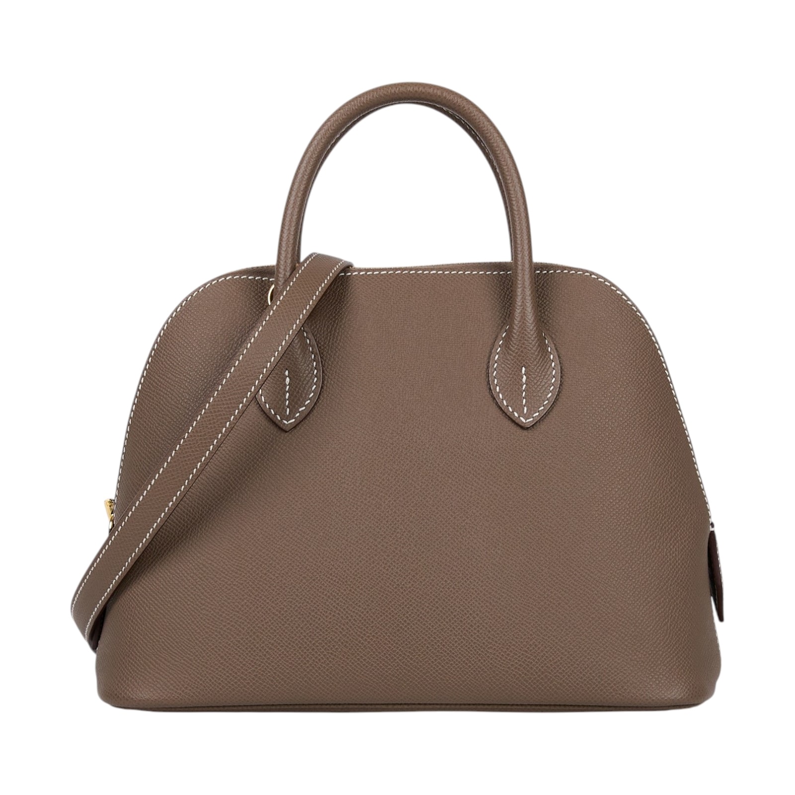 愛馬仕 Hermes Bolide Bag  1923 柏莉包 25 金色五金 大象灰 H082798CC18 /U I T704 AT  原廠盒子/防塵袋/購買證明影本/背帶/鎖組/雨衣