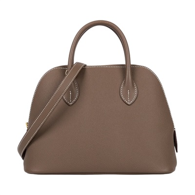 愛馬仕 Hermes Bolide Bag  1923 柏莉包 25 金色五金 大象灰 H082798CC18 /U I T704 AT  原廠盒子/防塵袋/購買證明影本/背帶/鎖組/雨衣