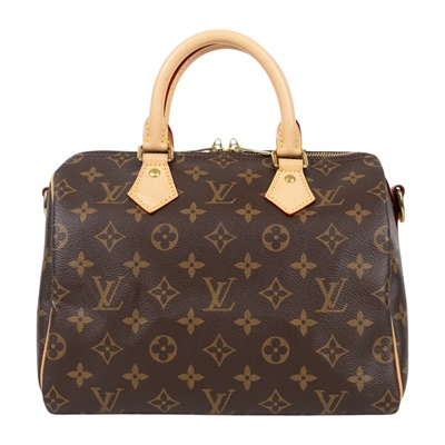 路易威登 LOUIS VUITTON Speedy Bandoulière 25  波士頓包 手提包 經典帆布 M46977 晶片款  防塵袋/背帶/鎖組