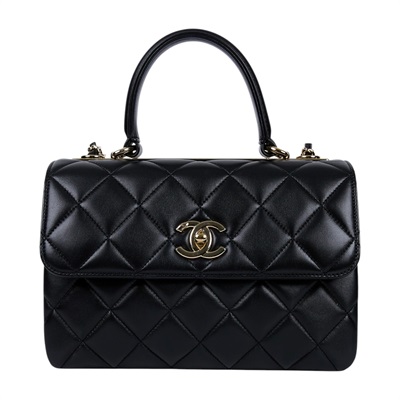 香奈兒 CHANEL Trendy 25 口蓋包 A92236 晶片款 黑羊TRENDY25 無附屬品