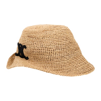 思琳 CELINE 凱旋門 拉菲草 漁夫帽 帽子 2AU9C517Q_L 凱旋草帽 防塵袋