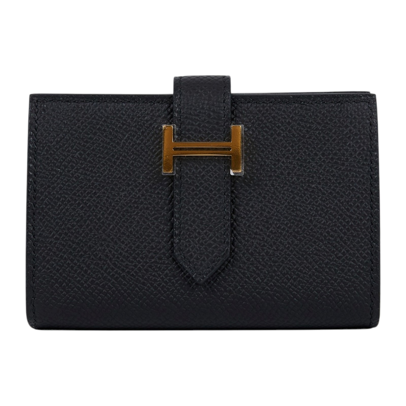 愛馬仕 Hermes Bearn Mini 短夾 金色五金 黑色 H039796CC89 /W AI 009 WS W刻 黑BEARN MINI 原廠盒子