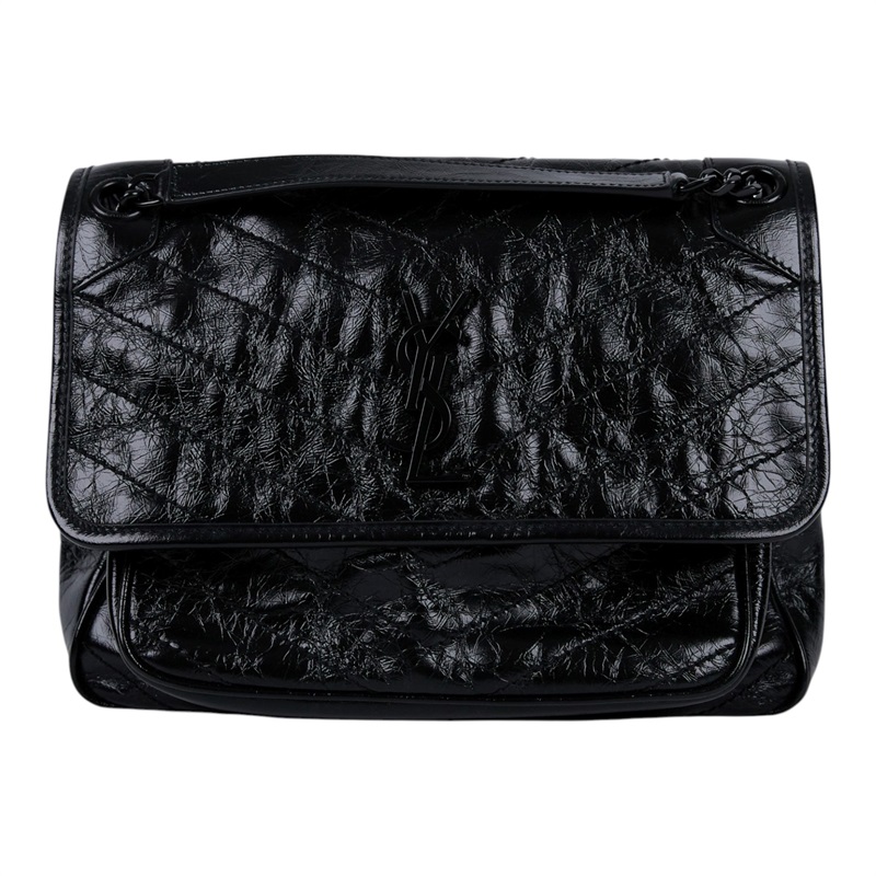 聖羅蘭 YSL SAINT LAURENT Niki 復古皮革 中型手袋 6331840EN08 SO BLACK NIKI 中號 防塵袋