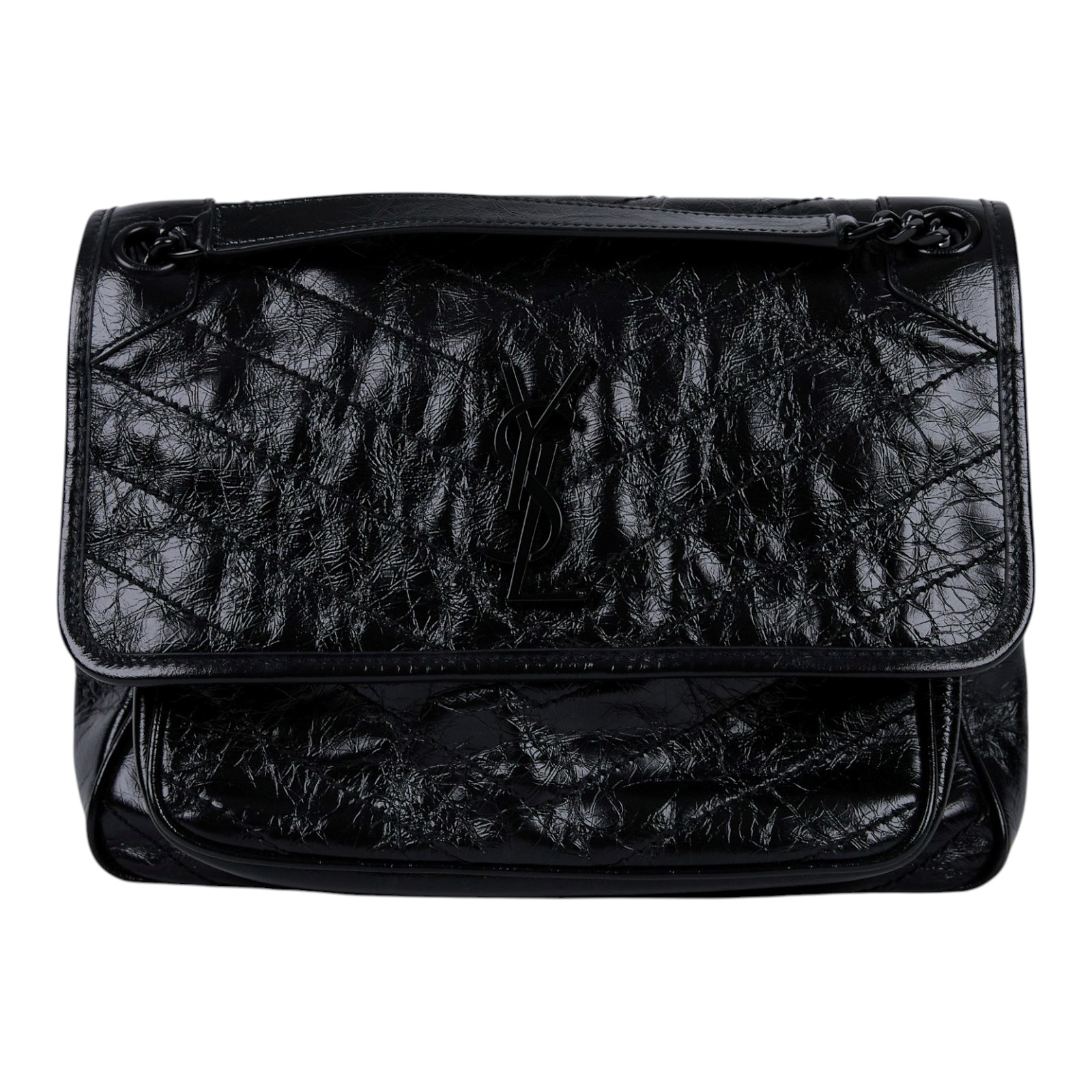 聖羅蘭 YSL SAINT LAURENT Niki 復古皮革 中型手袋 6331840EN08 SO BLACK NIKI 中號 防塵袋