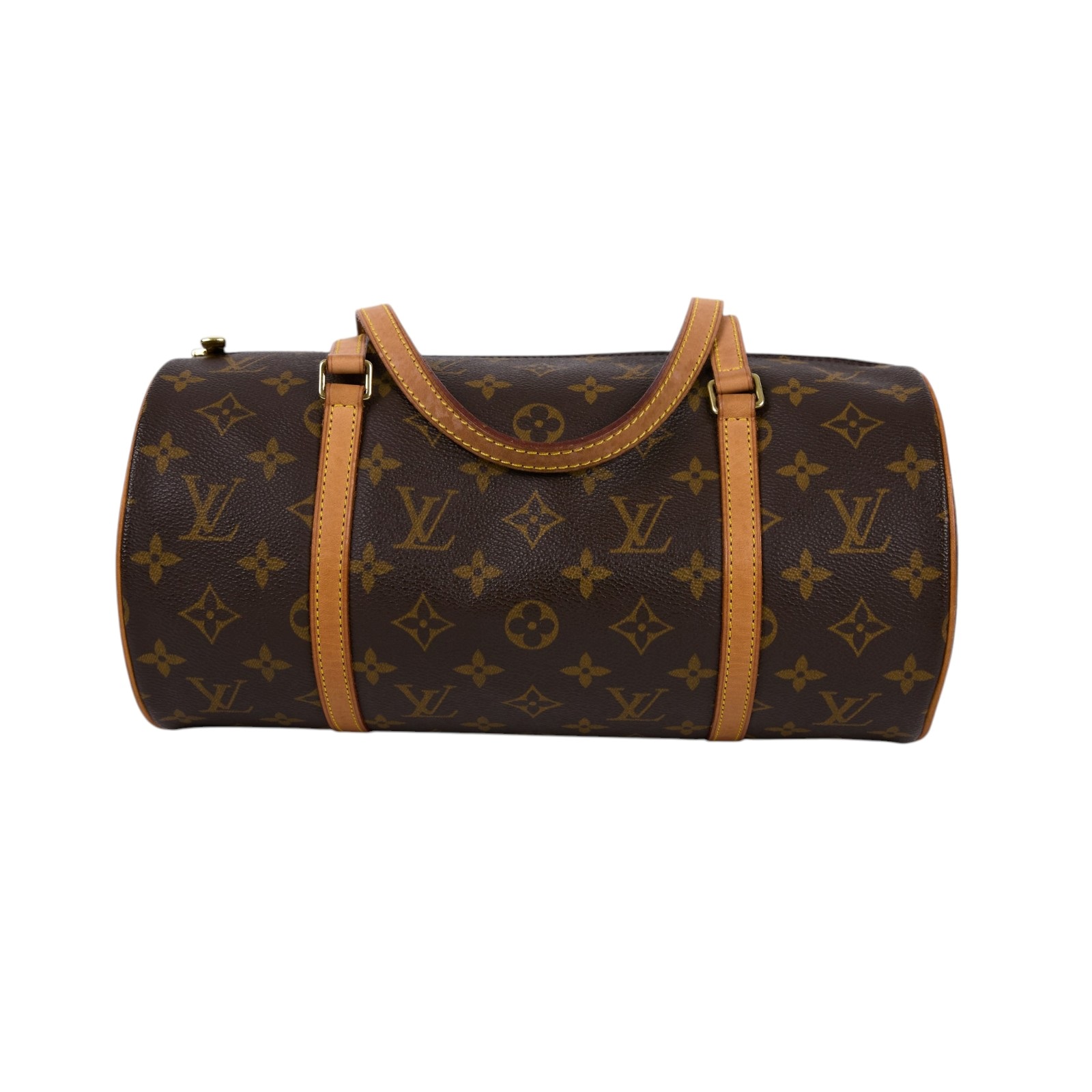 路易威登 LOUIS VUITTON Papillon 30 老花 圓筒 手提包 M51385 原花圓筒子母包 防塵袋/子包
