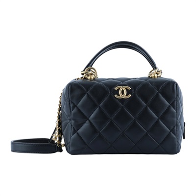 香奈兒 CHANEL 菱格紋 手提包 肩背包 斜背包 波士頓包 AS4202 晶片款 黑金羊保齡球肩背包 防塵袋