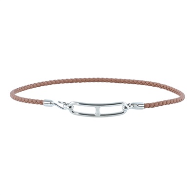 愛馬仕 Hermes Roulis Double Tour 手環 銀色五金 金棕色 H071727FP37T2 FL1212 棕編織手環 原廠盒子/防塵袋