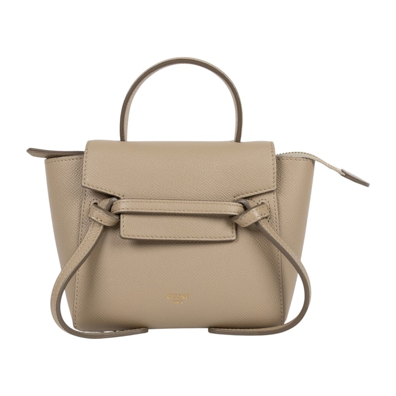 思琳 CELINE Pico Belt 手袋 194263ZVA 奶茶BELT PICO 防塵袋/購買證明