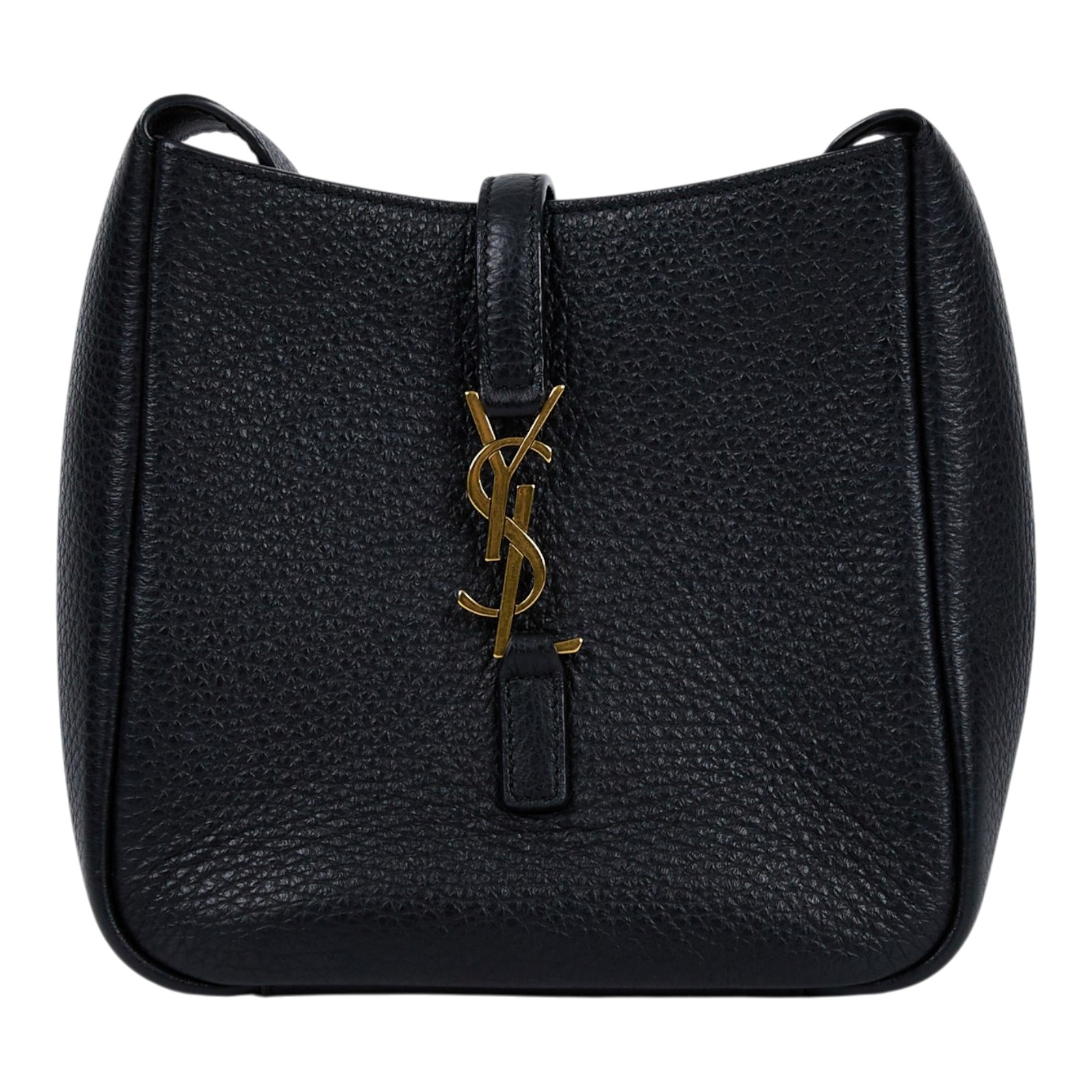 聖羅蘭 YSL SAINT LAURENT LE 5 À 7 柔軟粒面皮革 Baby 手提包 809461AADUU 黑金LE 5 À 7 BABY 無附屬品
