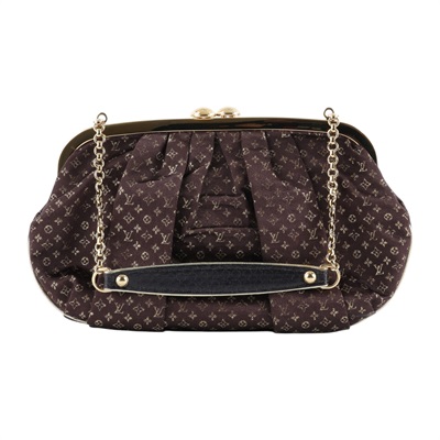 路易威登 LOUIS VUITTON Monogram Aumoniere 手提包 肩背包 手拿包 M92061 棕金晚宴鍊包 防塵袋(內碼不明)