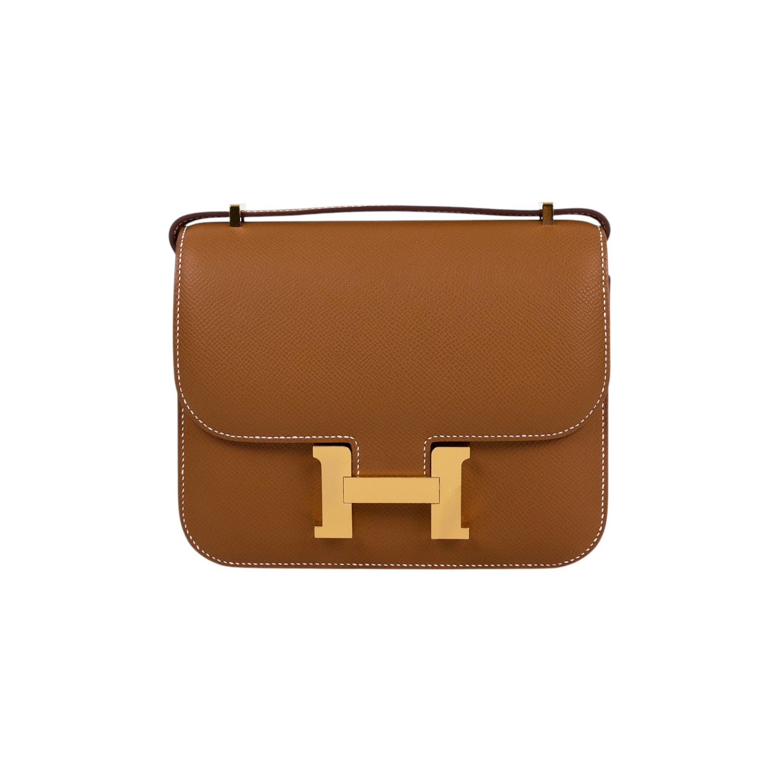 愛馬仕 Hermes Constance Bag 康康包 MIni 18  金色五金 金棕色 H083905CC37 /GBS476AG  原廠盒子/防塵袋/購買證明