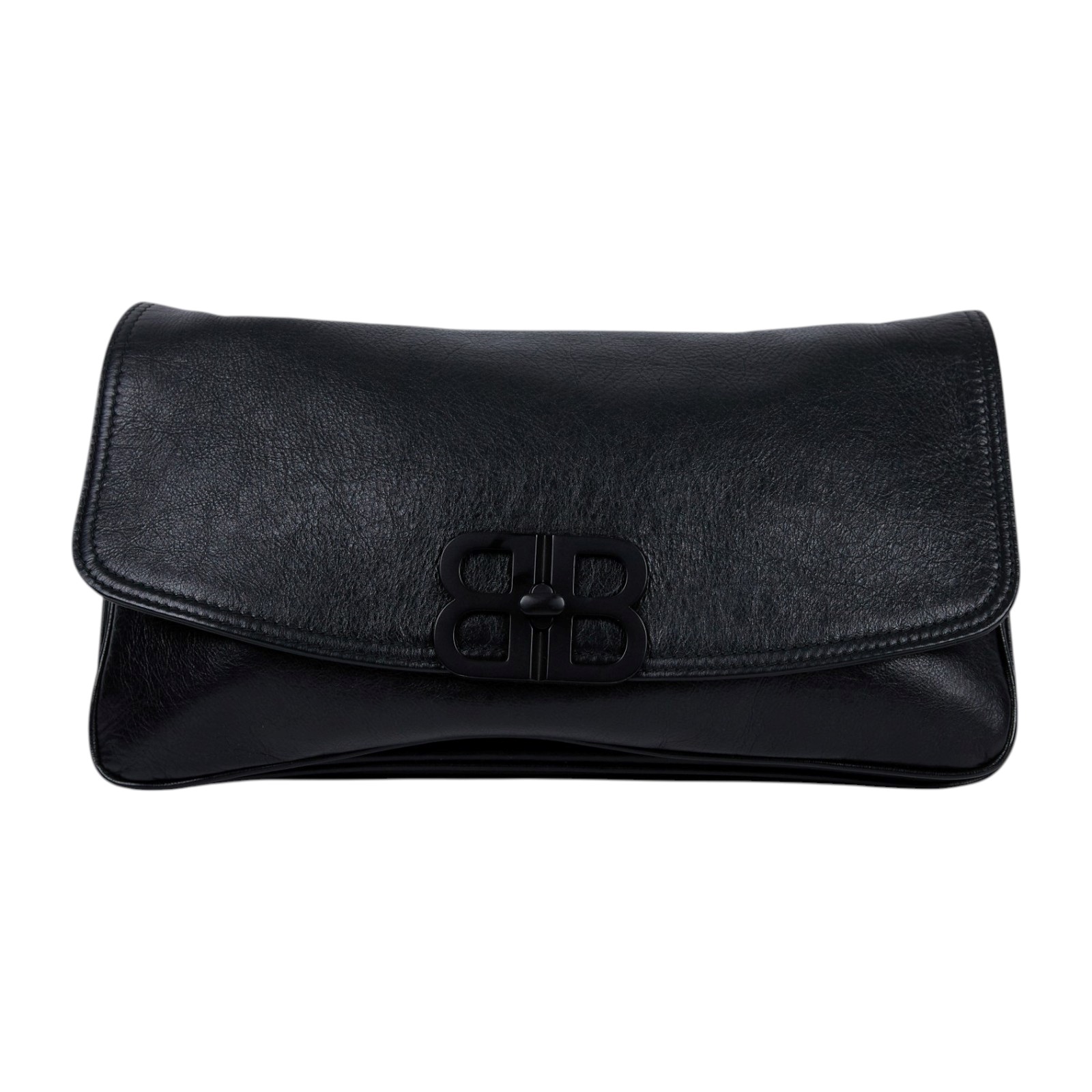 巴黎世家 BALENCIAGA BB soft 翻蓋 鏈袋包 中型 同色五金 7485962AA26 黑色 BB SOFT 鏈包 防塵袋/背帶2/購買證明