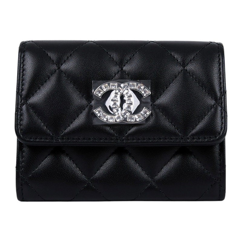 香奈兒 CHANEL CC LOGO 卡包 零錢包 AP3988 B16265 晶片款 水鑽羊皮翻蓋卡包 防塵袋/原廠盒子/購買證明