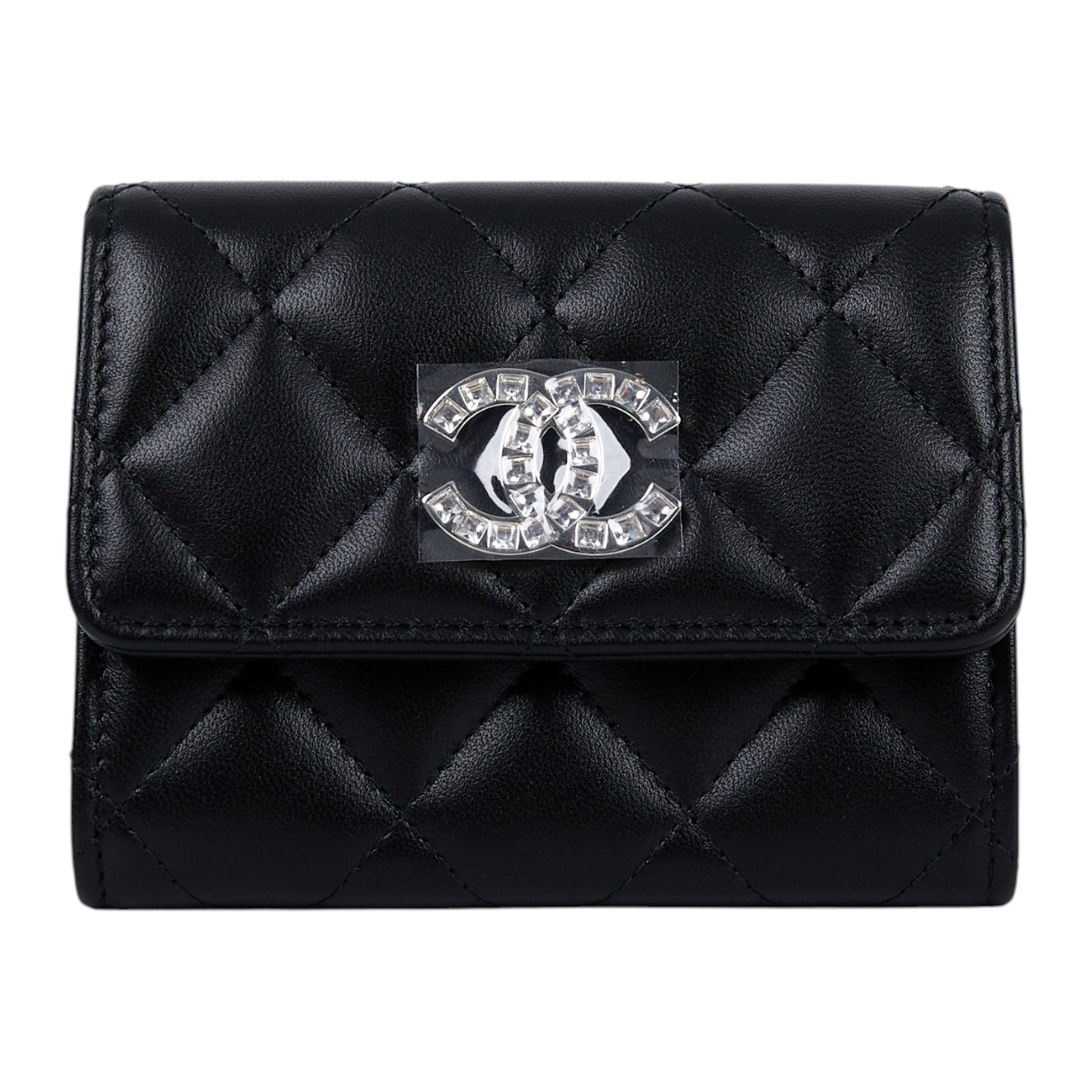 香奈兒 CHANEL CC LOGO 卡包 零錢包 AP3988 B16265 晶片款 水鑽羊皮翻蓋卡包 防塵袋/原廠盒子/購買證明
