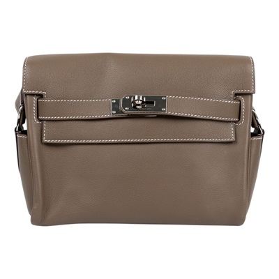 愛馬仕 Hermes Kelly Bag 凱莉包 Messenger PM 手提包 大象灰 銀扣  W MM 281 PP  防塵袋2/鎖組