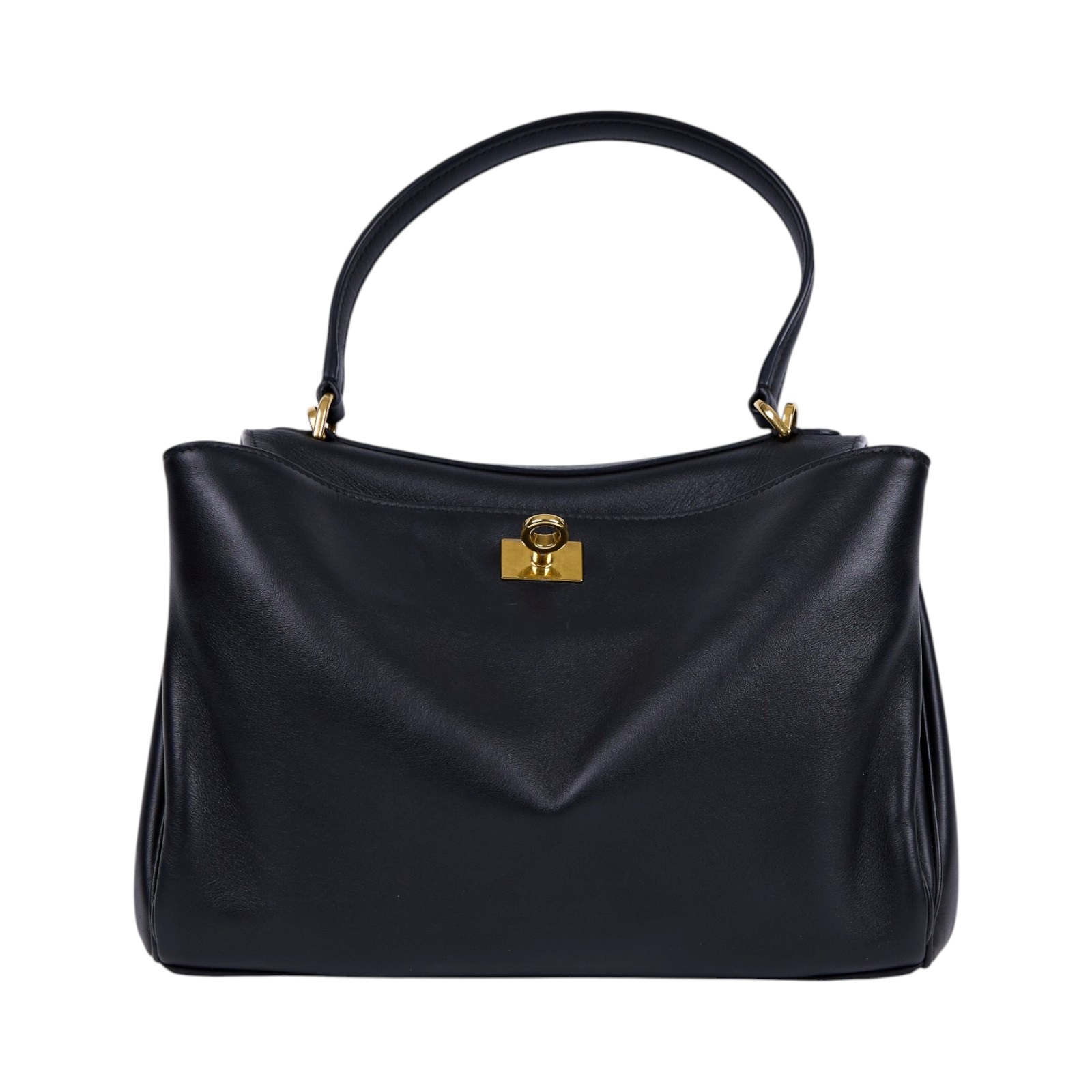 巴黎世家 BALENCIAGA Rodeo Small 手提包 金色五金 7897792AA4V 黑金RODEO SMALL 背帶/吊牌