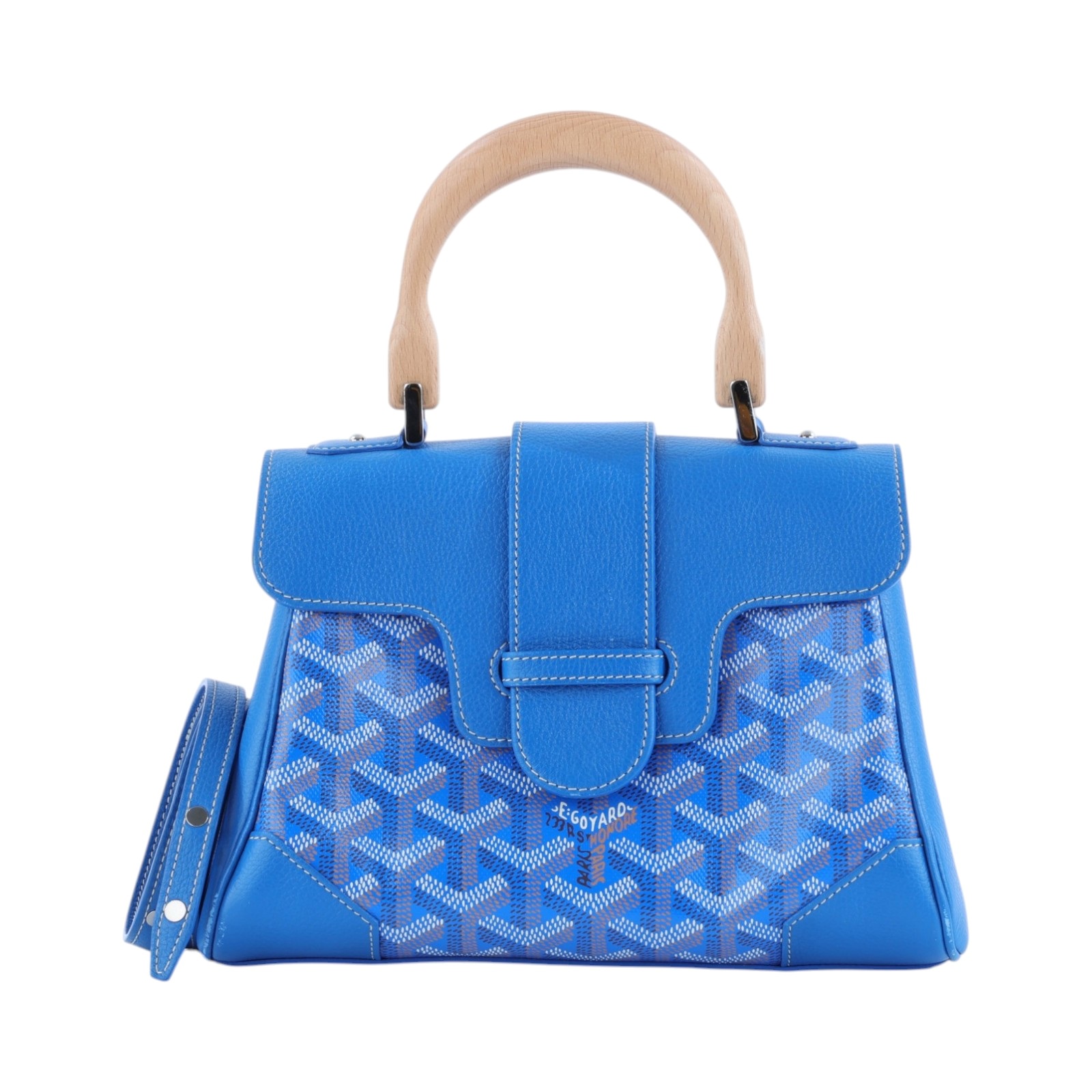 高雅德 GOYARD Saïgon Mini Trunk Bag 肩背 手提包 SAIMALMINTY 藍色SAIGON MINI 防塵袋2/背帶