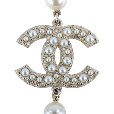 香奈兒 CHANEL 項鍊 飾品 A64757 B06258A64757/F24 V 珍珠雙C頸鍊 原廠盒子/內襯/購買證明