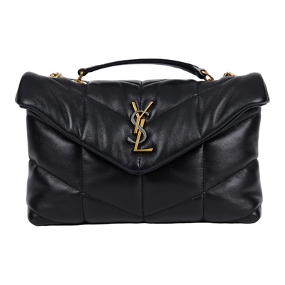 聖羅蘭 YSL SAINT LAURENT Puffer 絎縫 亮面粒面皮革 TOY 手袋 肩背包 金色五金 759337AAC9A  防塵袋