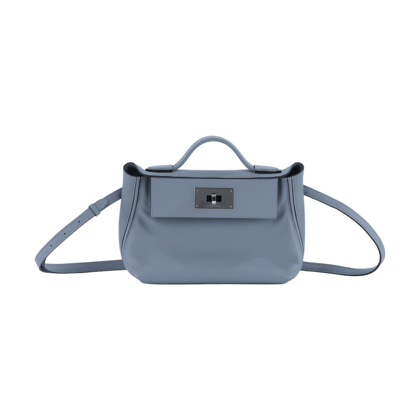 愛馬仕 Hermes 24/24 21 Mini 手提包 銀色五金 木偶灰 H082153CKCH /KGN059SA  背帶/防塵袋/原廠盒子/購買證明