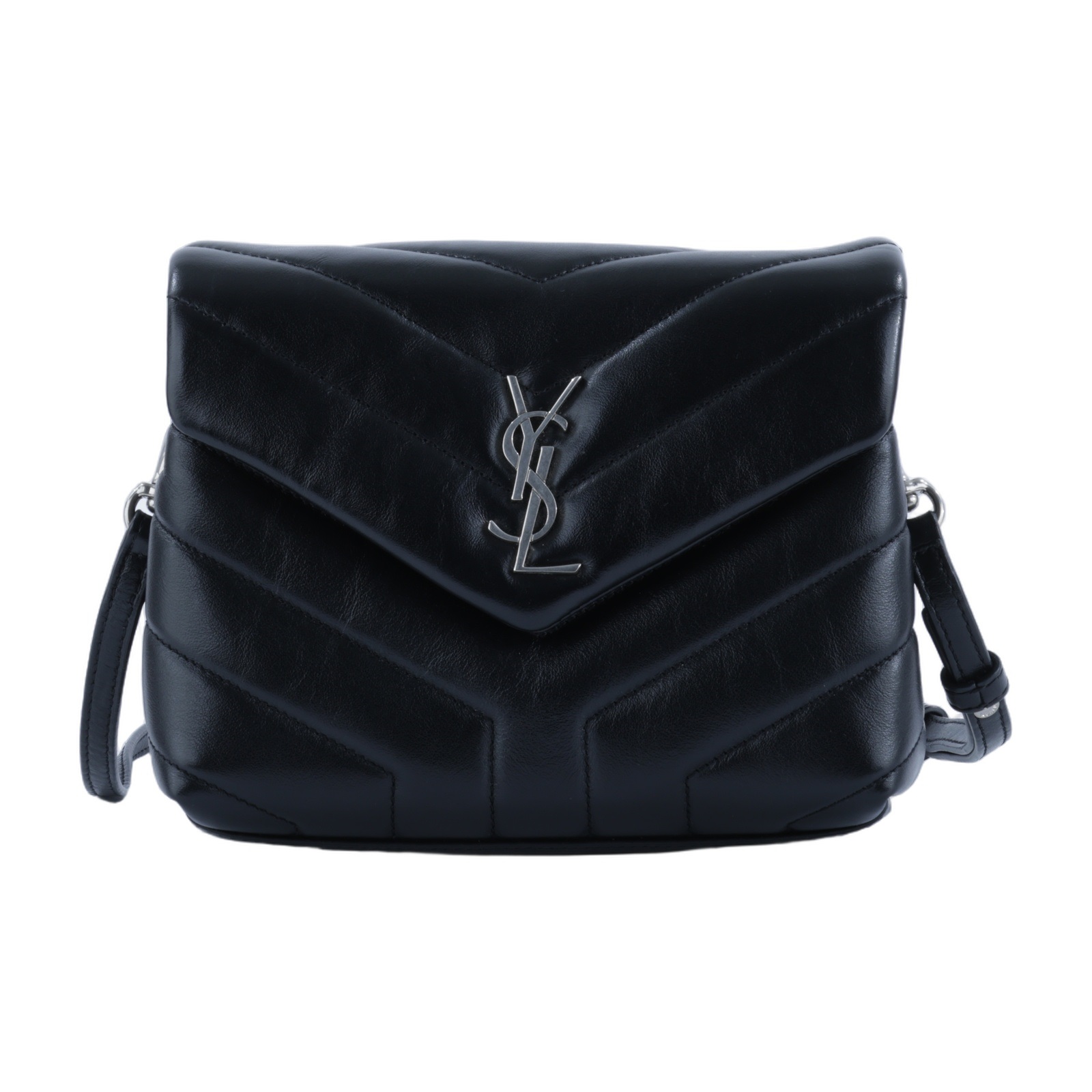 聖羅蘭 YSL SAINT LAURENT Loulou 絎縫 皮革 TOY 手袋 金色五金 467072DV707 黑金LOULOU TOY 防塵袋