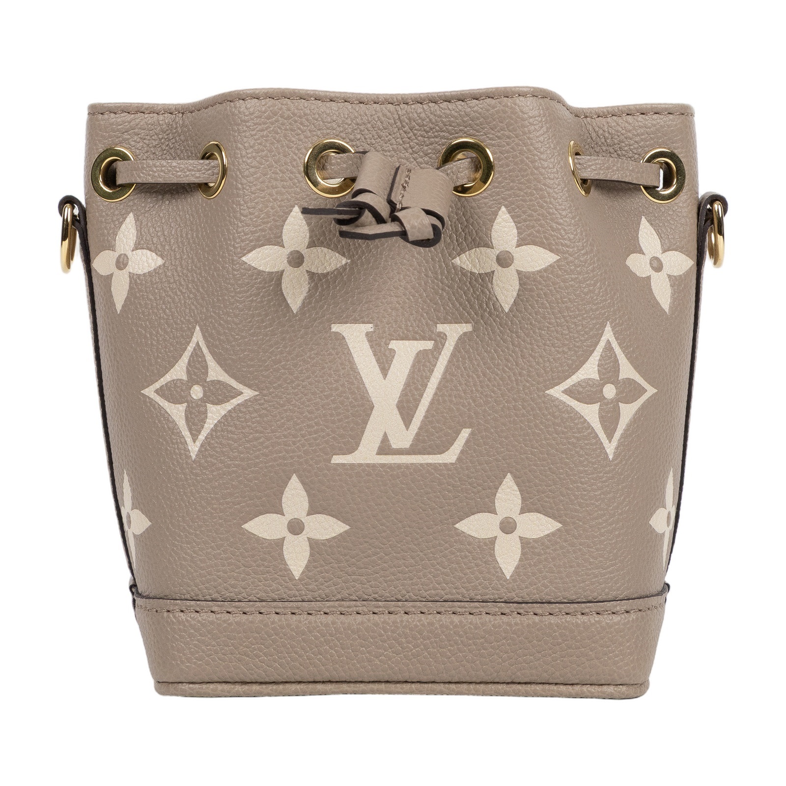 路易威登 LOUIS VUITTON Nano Noé 束口水桶包 Tourterelle 灰色 Cream色 M46291 晶片款  原廠盒子/背帶2