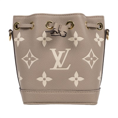 路易威登 LOUIS VUITTON Nano Noé 束口水桶包 Tourterelle 灰色 Cream色 M46291 晶片款  原廠盒子/背帶2