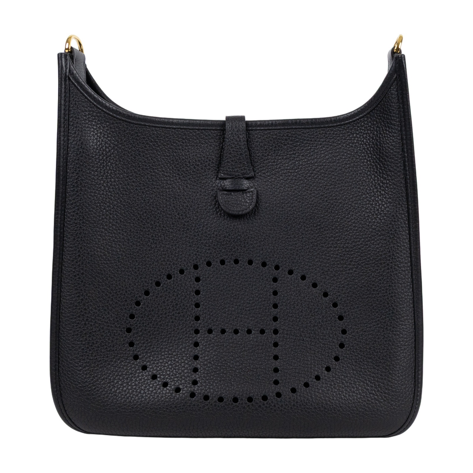 愛馬仕 Hermes Evelyne Bag 伊芙琳包 29 馬蹄型 EV29 D 06 010 ZR D刻 黑EVELYNE29 原廠盒子/背帶/防塵袋