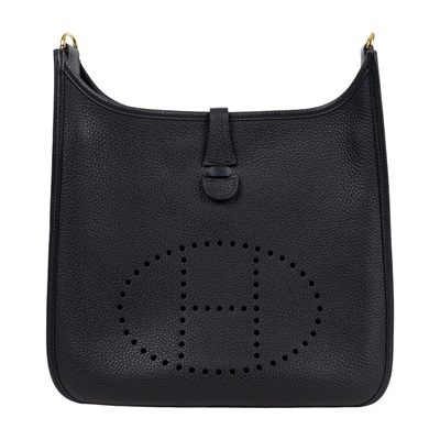 愛馬仕 Hermes Evelyne Bag 伊芙琳包 29 馬蹄型 EV29 D 06 010 ZR D刻 黑EVELYNE29 原廠盒子/背帶/防塵袋
