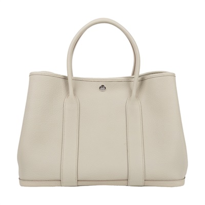 愛馬仕 Hermes Garden Party 花園派對包 36 銀色五金 冰川灰色 H051559CK8L /Z GS 001 HI  原廠盒子/防塵袋/國外購買證明