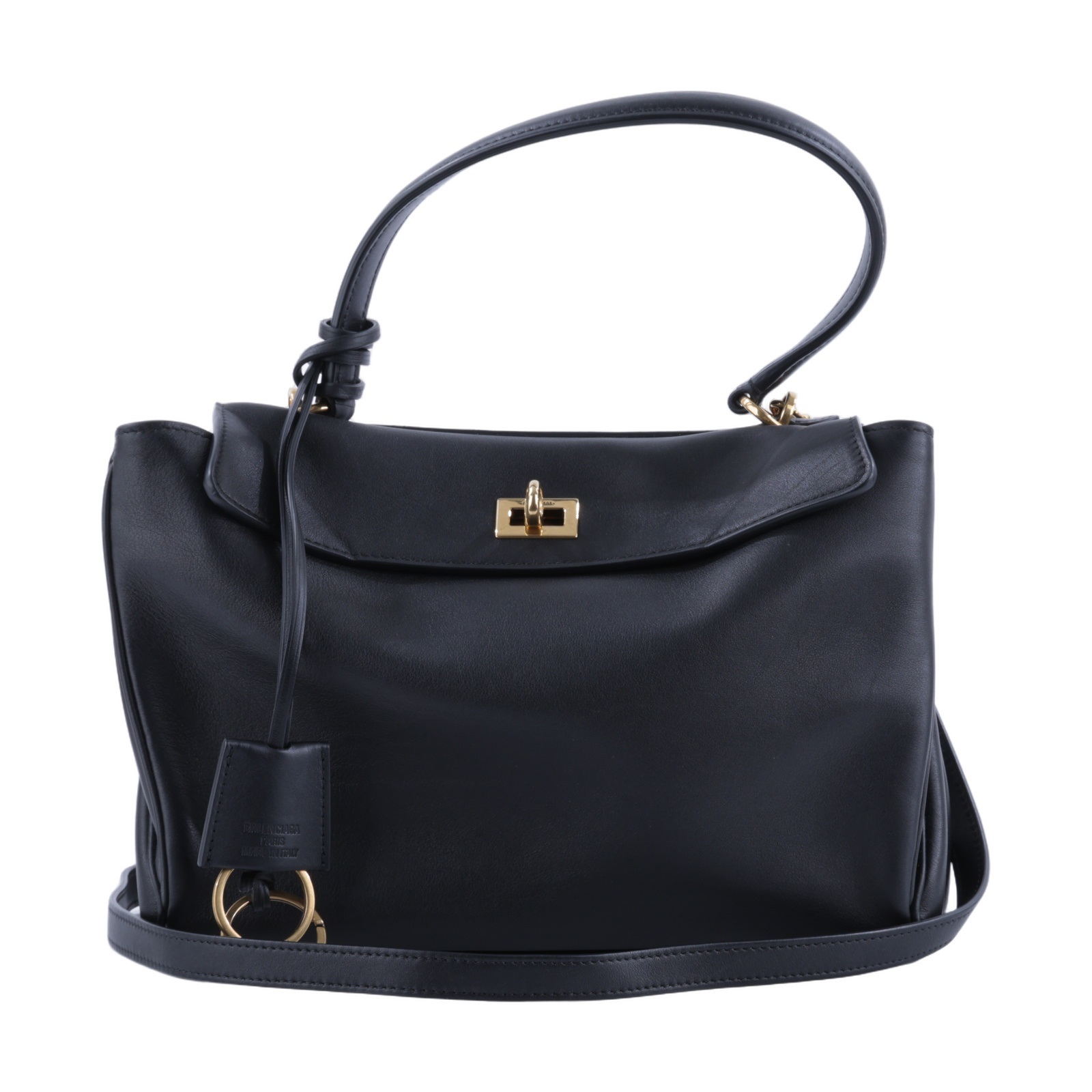 巴黎世家 BALENCIAGA Rodeo Small 手提包 金色五金 7897792AA4V 黑金RODEO SMALL 防塵袋/背帶/吊牌