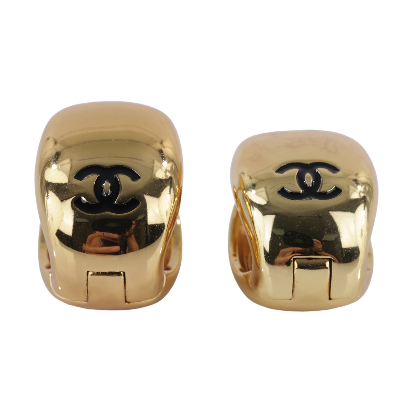 香奈兒 CHANEL CC LOGO 耳環 耳釘 ABH578 B24320C26 S 金色環圈耳環 無附屬品