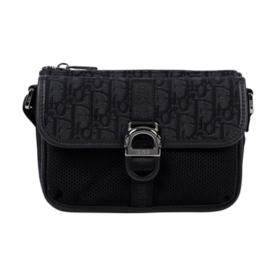 迪奧 CHRISTIAN DIOR Dior 8 Mini Bag 1EIPO312YKY 黑緹花DIOR 8 郵差包 防塵袋/保證卡