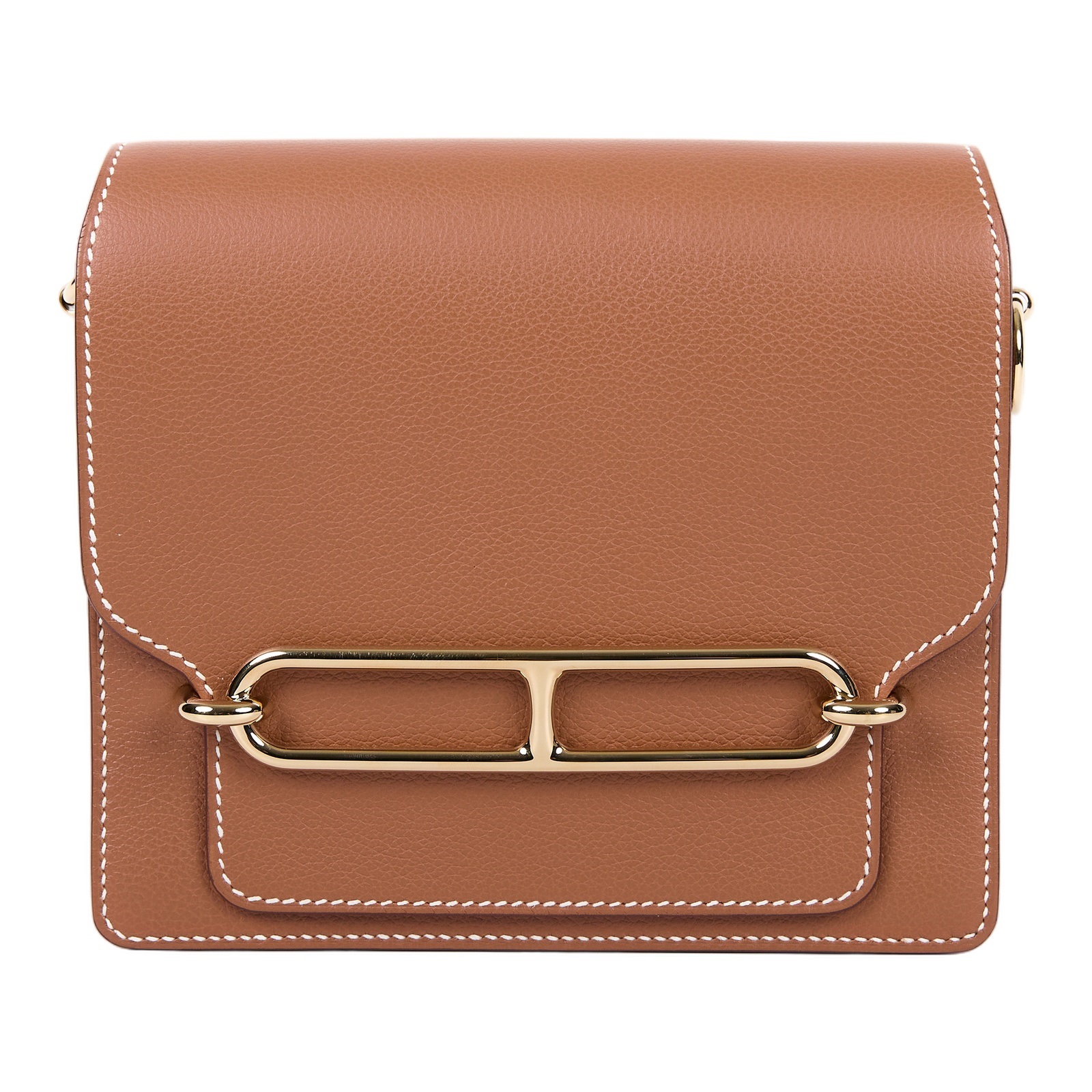愛馬仕 Hermes Roulis 豬鼻子 斜背包 18 Mini 金色五金 金棕色 H070510CP37 /WHA851CY  原廠盒子/防塵袋/購買證明