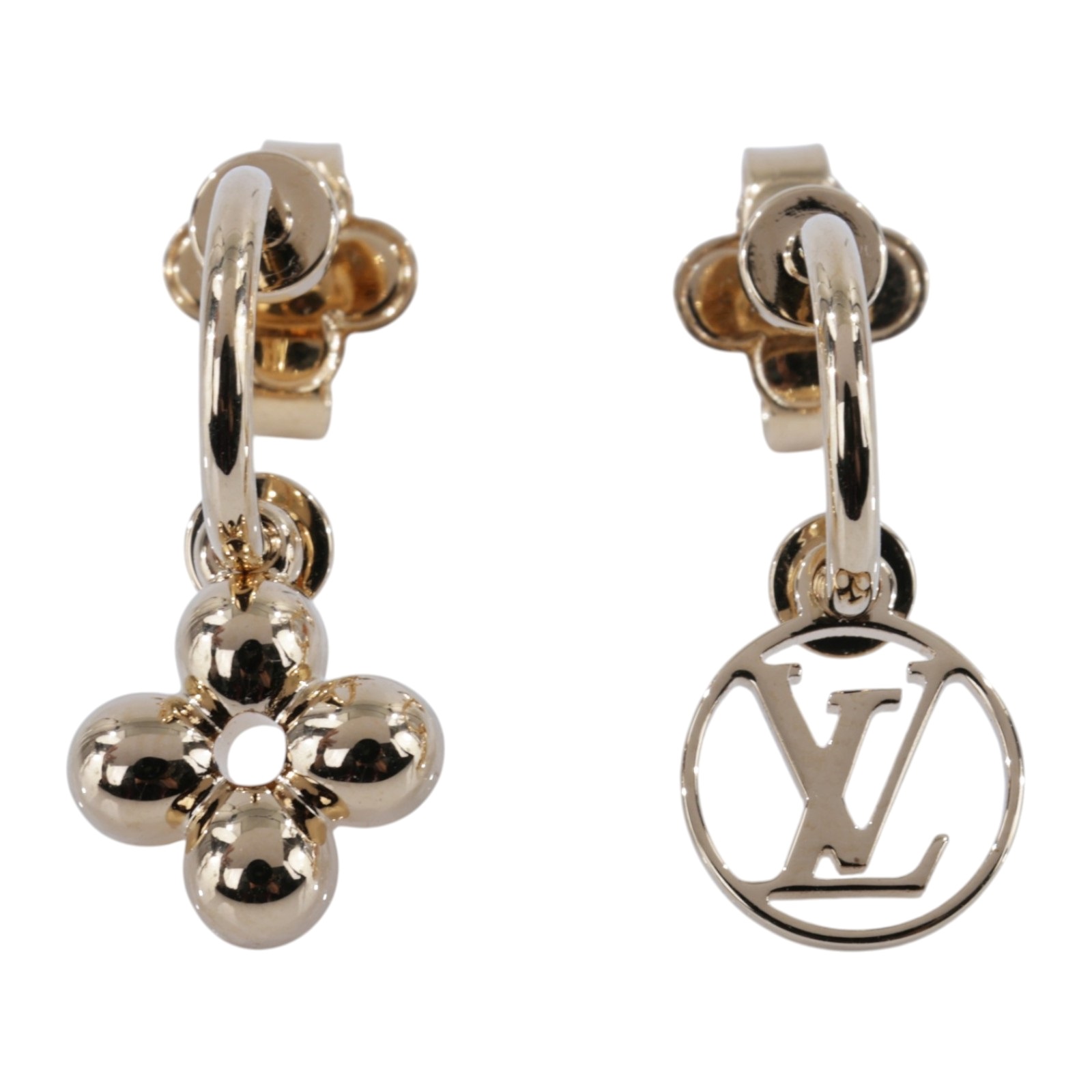 路易威登 LOUIS VUITTON LV Circle 耳釘 M64859 金色Blooming耳環 原廠盒子/防塵袋