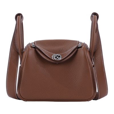 愛馬仕 Hermes Lindy II 琳迪包 迷你 銀色五金 金棕色 H085956CK37 /W TC 082 AI  原廠盒子/防塵袋/國外購買證明影本