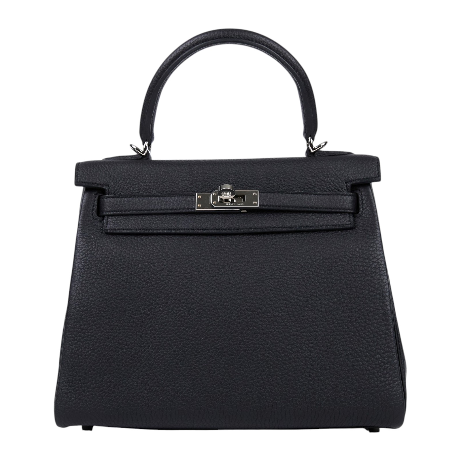 愛馬仕 Hermes Kelly II Retourne 25 銀色五金 黑色 H044624CK89 /W CT 674 PW  防塵袋/國外購買證明/鎖組/背帶