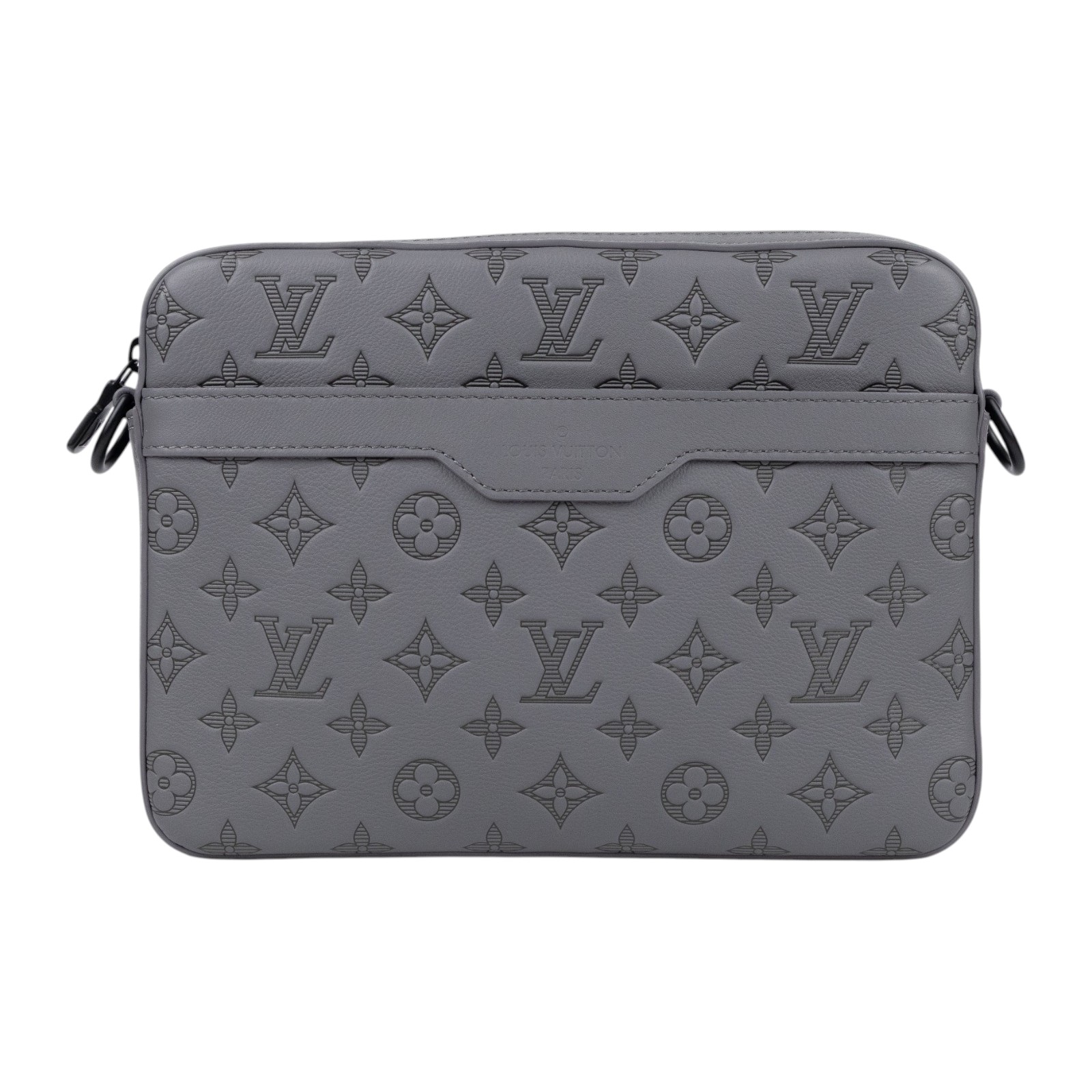 路易威登 LOUIS VUITTON Trio 郵差包 肩背包 斜背包 M46603 晶片款 灰原花壓紋 Trio 郵差包 原廠盒子/防塵袋/背帶/內袋2