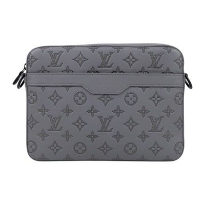 路易威登 LOUIS VUITTON Trio 郵差包 肩背包 斜背包 M46603 晶片款 灰原花壓紋 Trio 郵差包 原廠盒子/防塵袋/背帶/內袋2