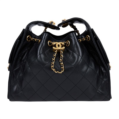 香奈兒 CHANEL 25 小型包 AS5293 晶片款 黑金荔枝25包 小號 防塵袋