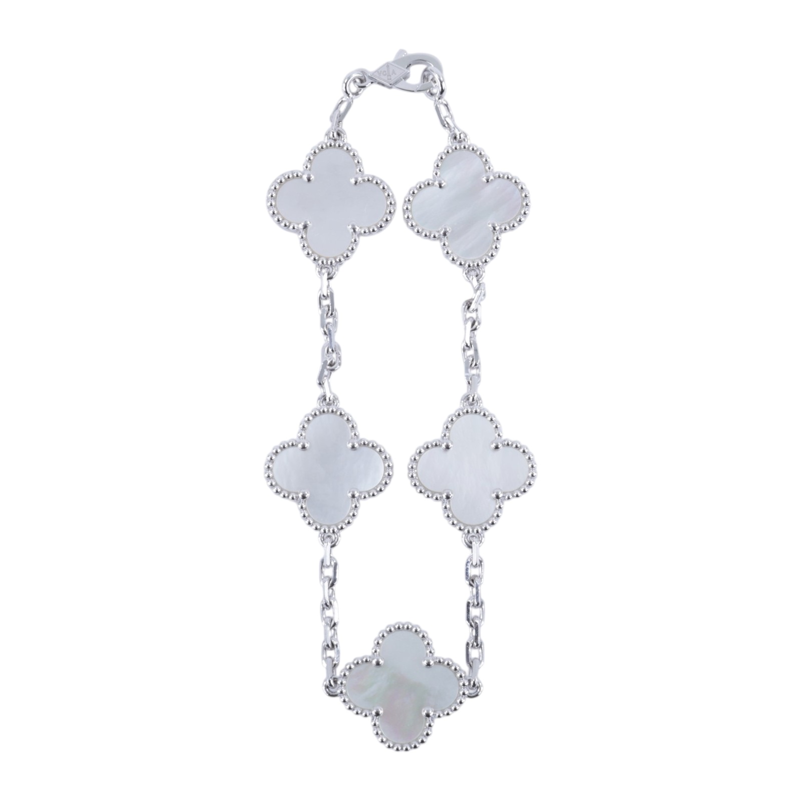 梵克雅寶 Van Cleef & Arpels Vintage Alhambra 手鍊 VCARF48400_改短3cm  原廠盒子/防塵袋/保書/清潔刷/鏈條