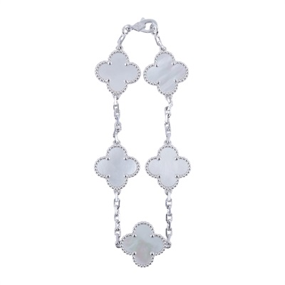 梵克雅寶 Van Cleef & Arpels Vintage Alhambra 手鍊 VCARF48400_改短3cm  原廠盒子/防塵袋/保書/清潔刷/鏈條