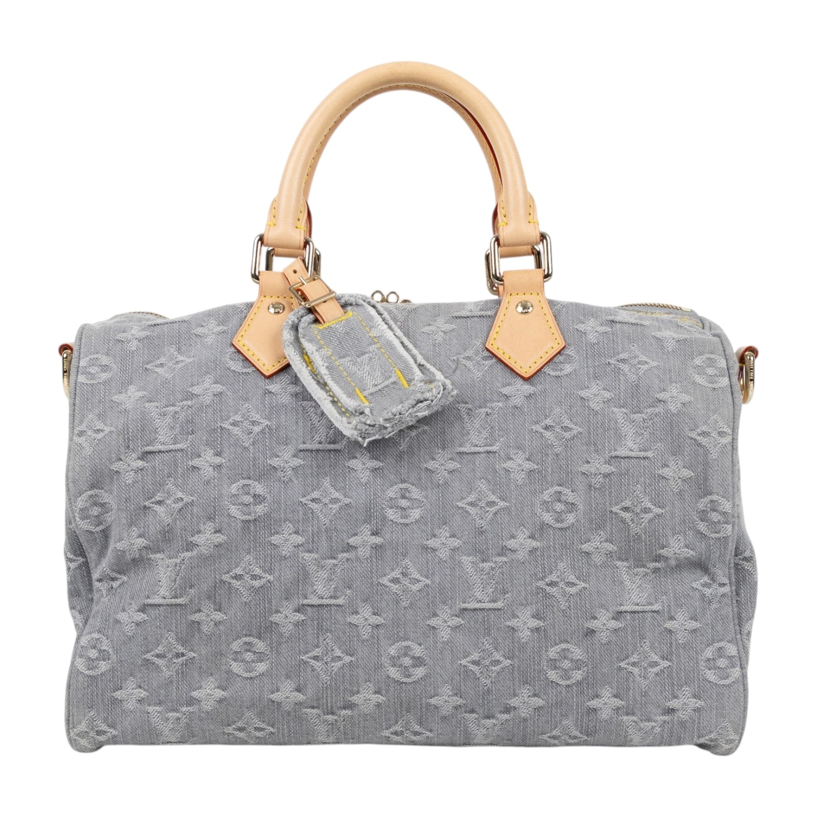 路易威登 LOUIS VUITTON Speedy Soft 30 手提包 波士頓包 牛仔 M13344 晶片款  防塵袋/背帶/吊牌/鎖組