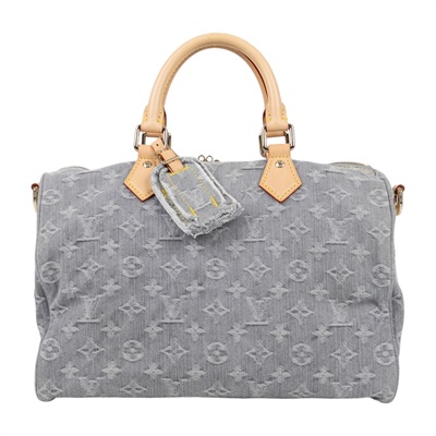 路易威登 LOUIS VUITTON Speedy Soft 30 手提包 波士頓包 牛仔 M13344 晶片款  防塵袋/背帶/吊牌/鎖組