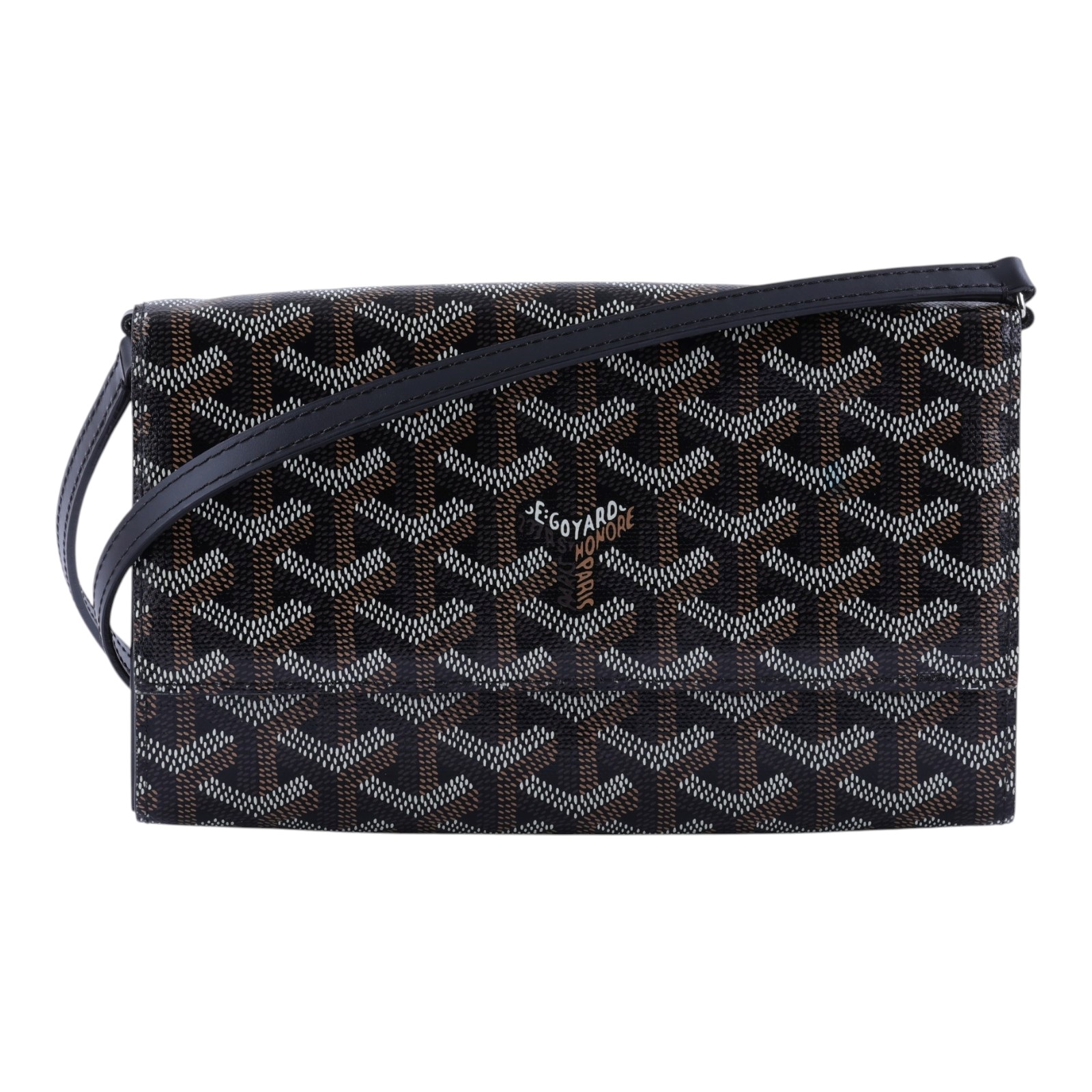 高雅德 GOYARD Varenne Continental Wallet 錢包 長夾 斜背包 VAREN3MMLTY 黑Varenne WOC 防塵袋2/背帶