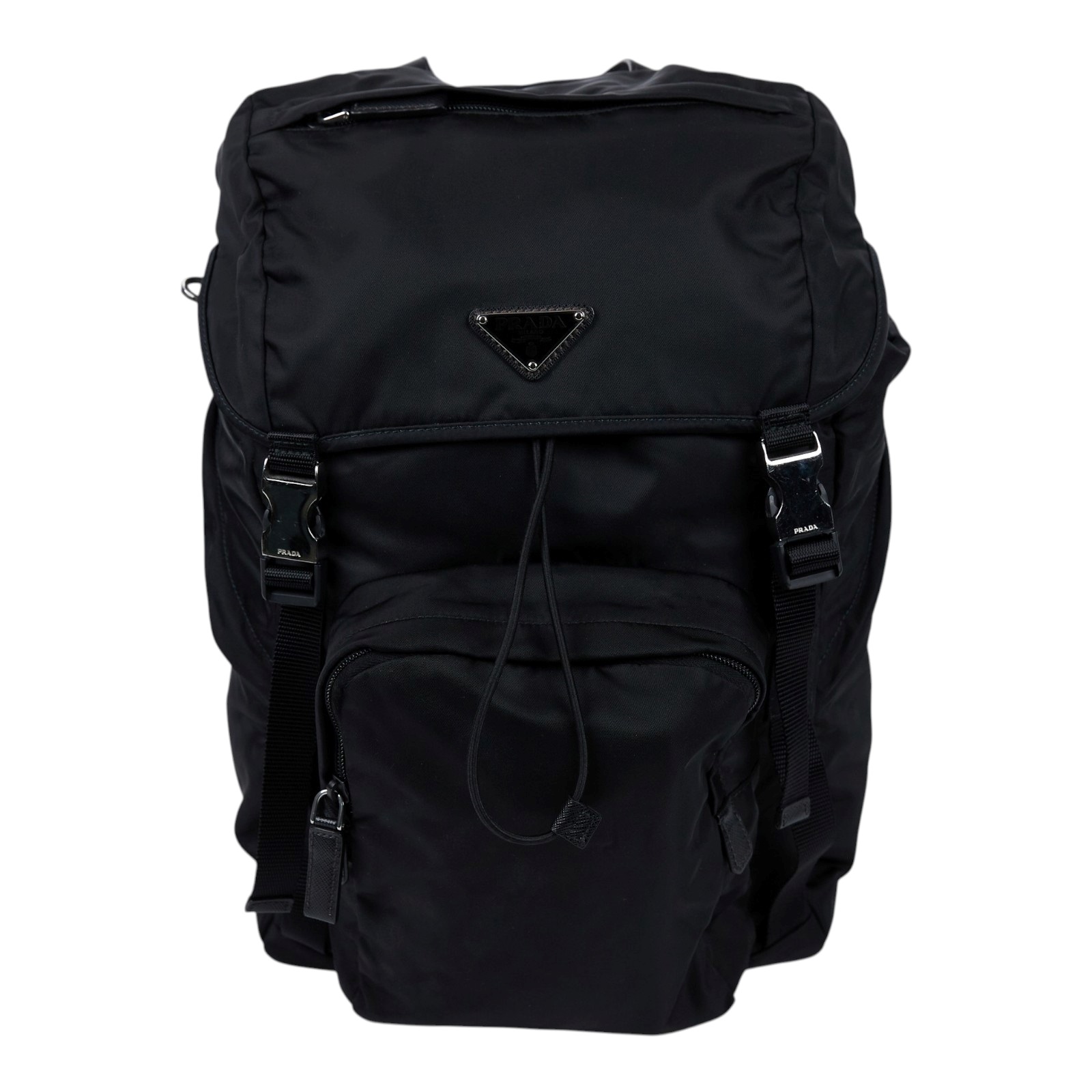 普拉達 PRADA Re-Nylon Saffiano皮革 背囊 2VZ135_2DMG 黑Saffiano 尼龍後背包 無附屬品