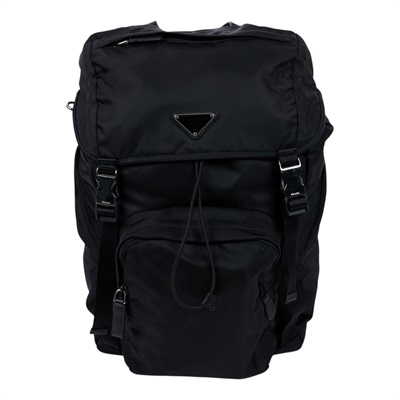 普拉達 PRADA Re-Nylon Saffiano皮革 背囊 2VZ135_2DMG 黑Saffiano 尼龍後背包 無附屬品