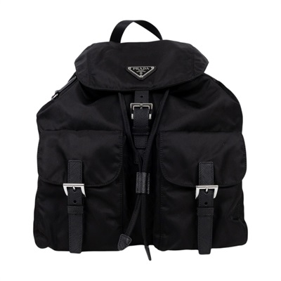 普拉達 PRADA Re-Nylon 中型 背囊 後背包 化妝袋 1BZ811_RV44 黑尼龍後背包 防塵袋/內袋