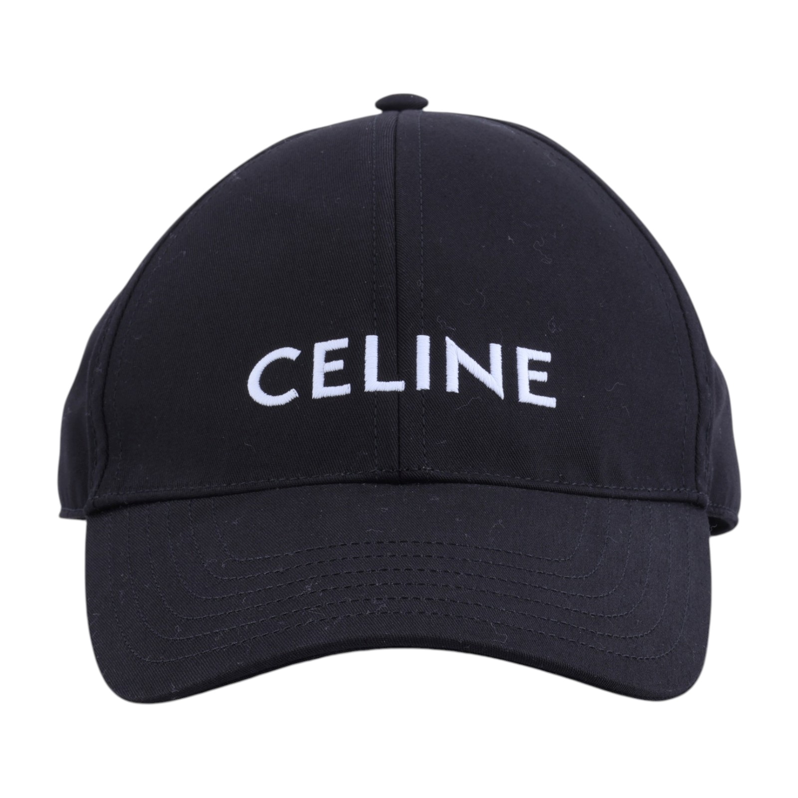 思琳 CELINE 棉質棒球帽 2AUA1242N_M 黑LOGO棒球帽#M 台灣購買證明